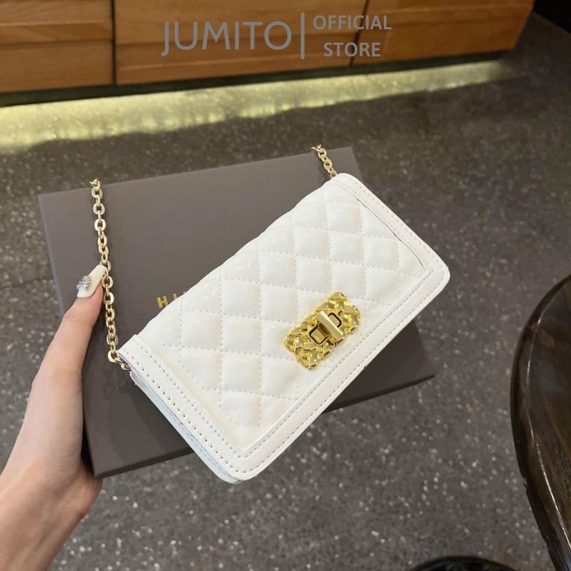 Túi xách nữ đeo chéo đeo vai Cnk chất da trần trám thời thượng JUMITO