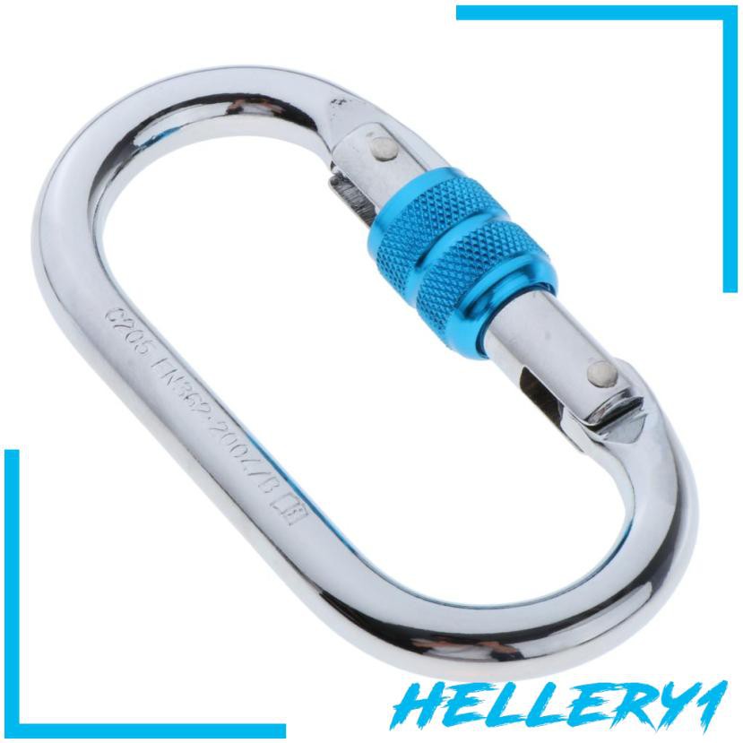 1 Móc Khóa Carabiner Bằng Sắt Hình Chữ O 25KN Tiện Dụng Cho Leo Núi / Cắm Trại