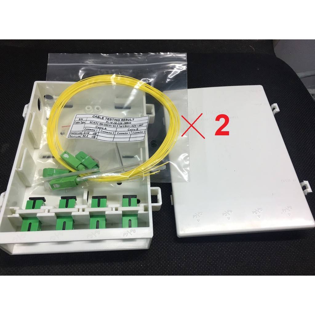 Hộp phối quang 8 sợi trong nhà / ODF 8 FO indoor. Bảo hành 12 tháng