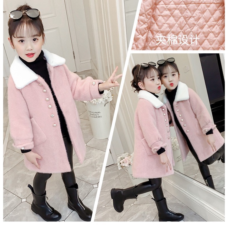 KT2065 - Áo khoác dạ bé gái mặc mùa đông cao cấp hàng nhập - giá 720k