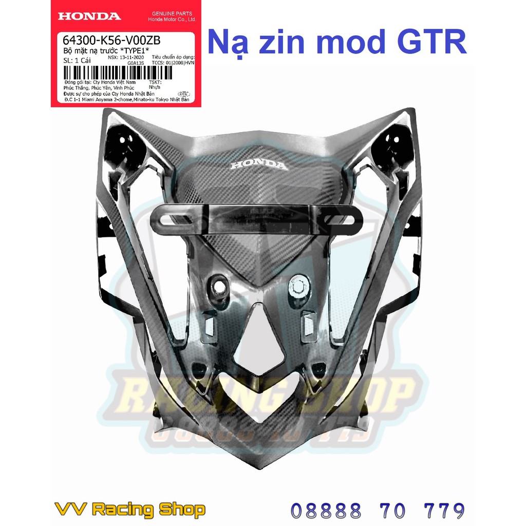 Mặt Nạ Nhám Honda VN Chế Pat Bảng Tên Winner (64300-K56-V00ZB)