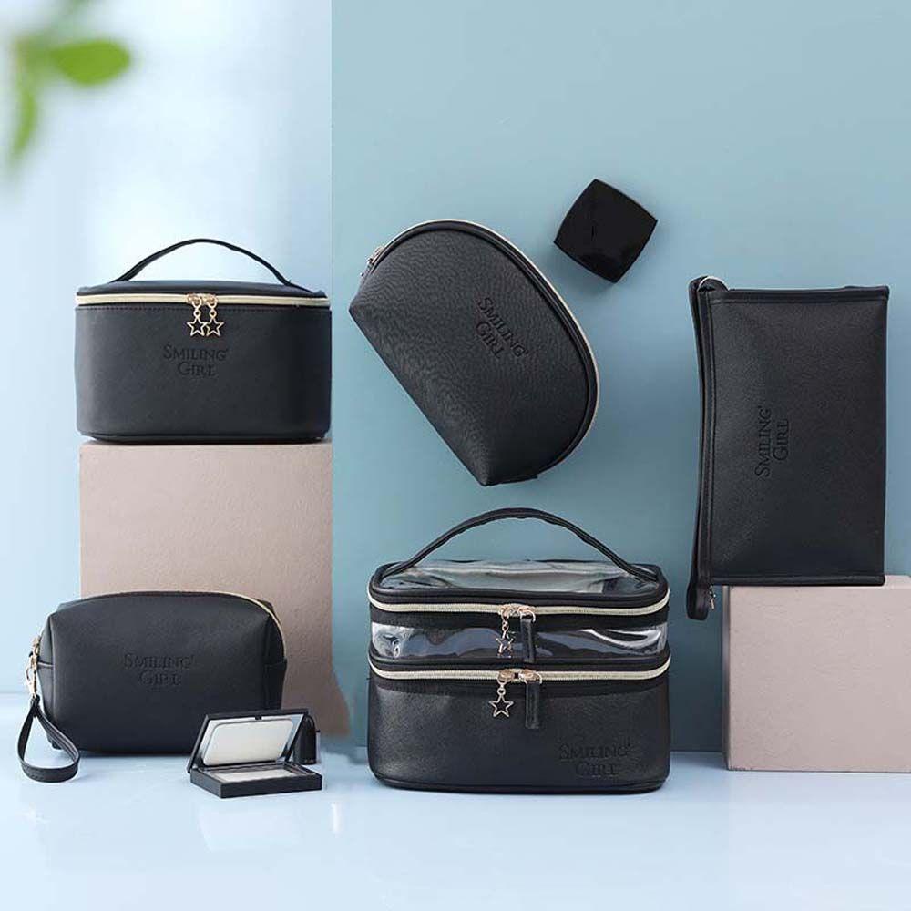 Túi Da PU Đựng Đồ Trang Điểm Sức Chứa Lớn Tiện Dụng Cho Nữ