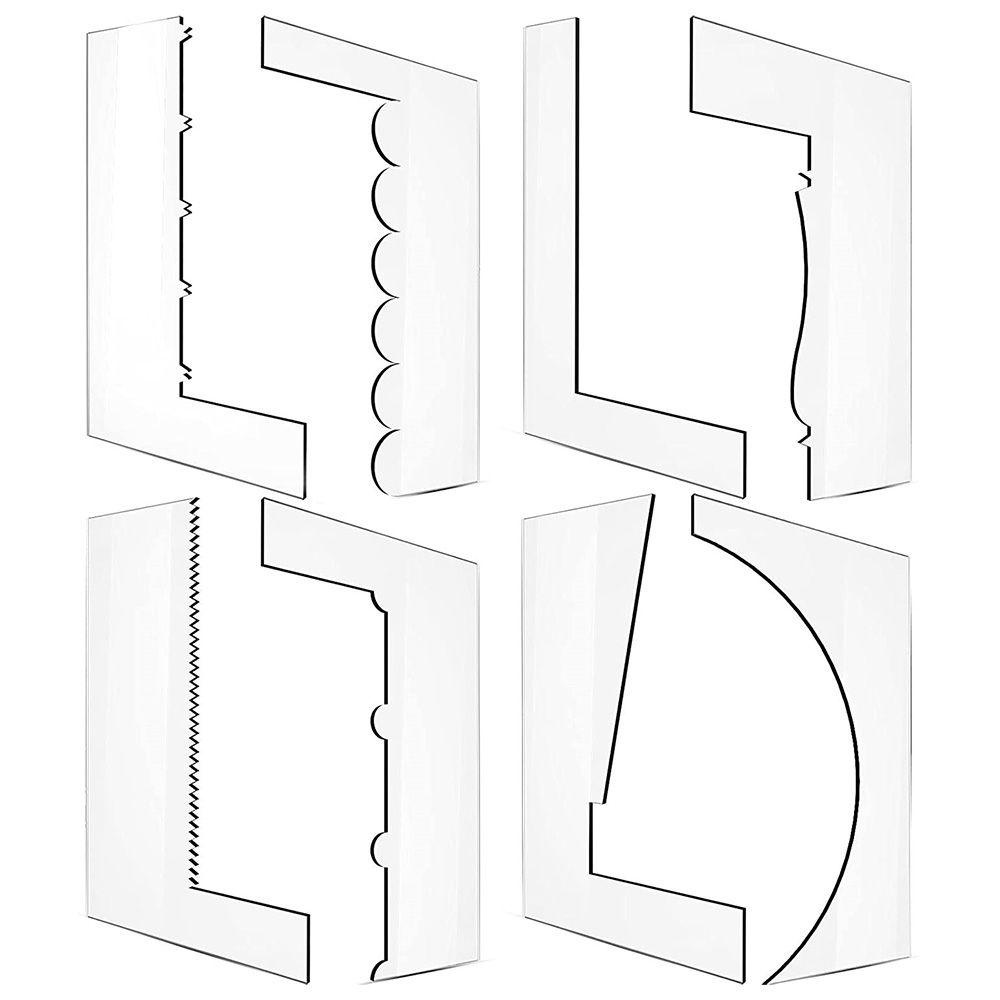 Set 8 Dụng Cụ Làm Mịn Răng Cưa Trong Suốt Bằng Acrylic