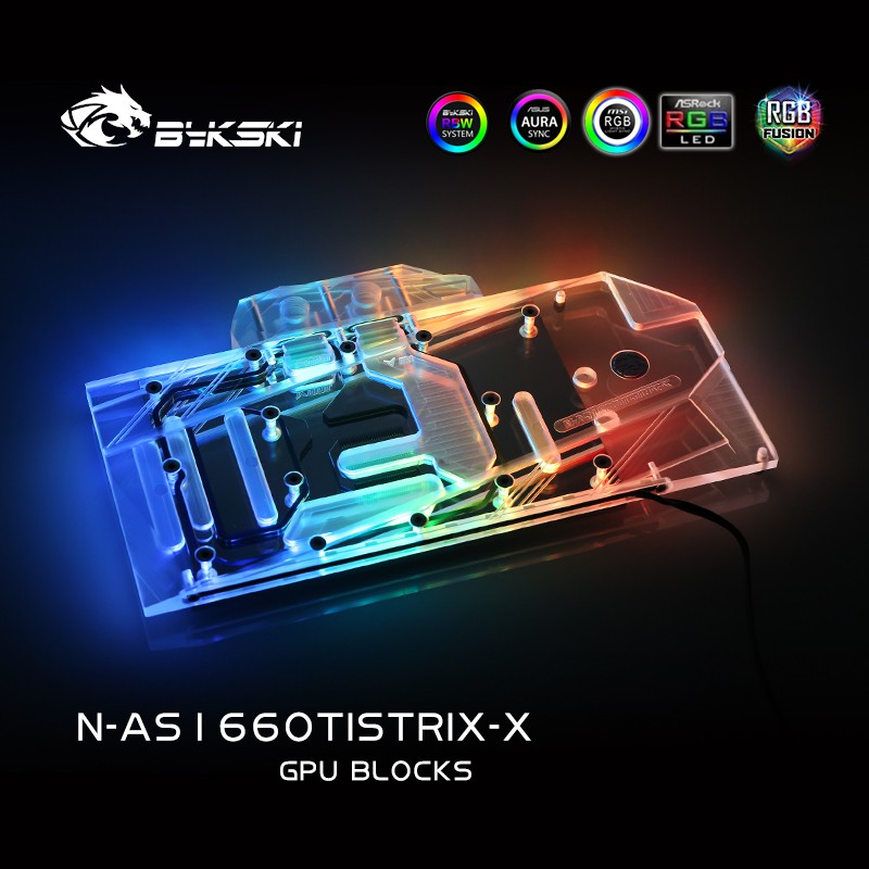 Block nước Bykski Asus RTX1660TI O6G GAMING tản nhiệt nước custom Hyno Store