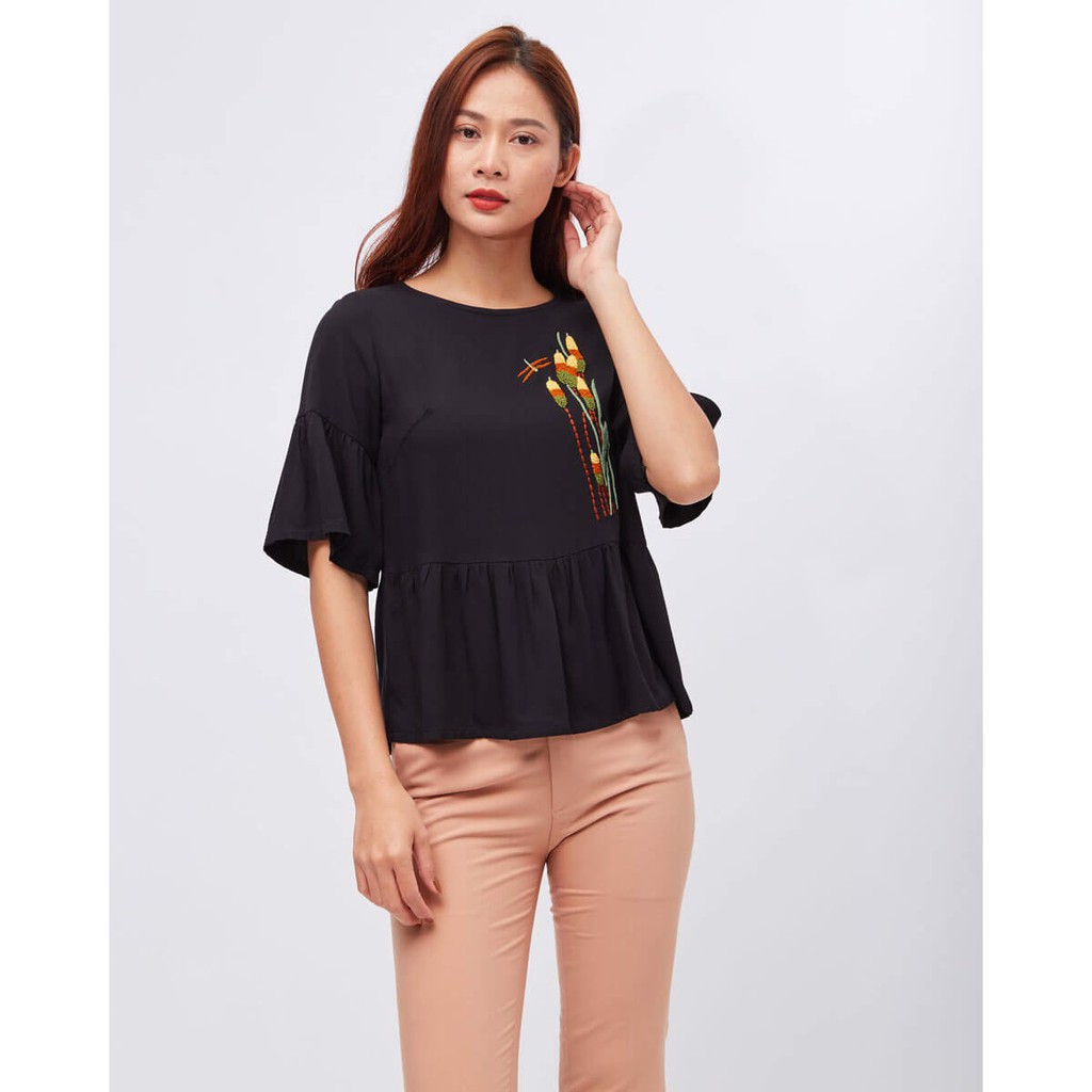 Áo Kiểu Nữ Linen Đen F2 Fashion &amp; Freedom