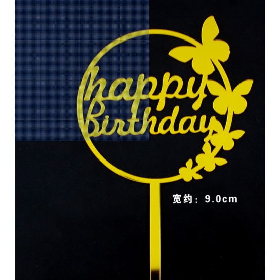 [Cỡ To] Túi 10 Mica Bướm bay trang trí kem, meka cắm bánh sinh nhật