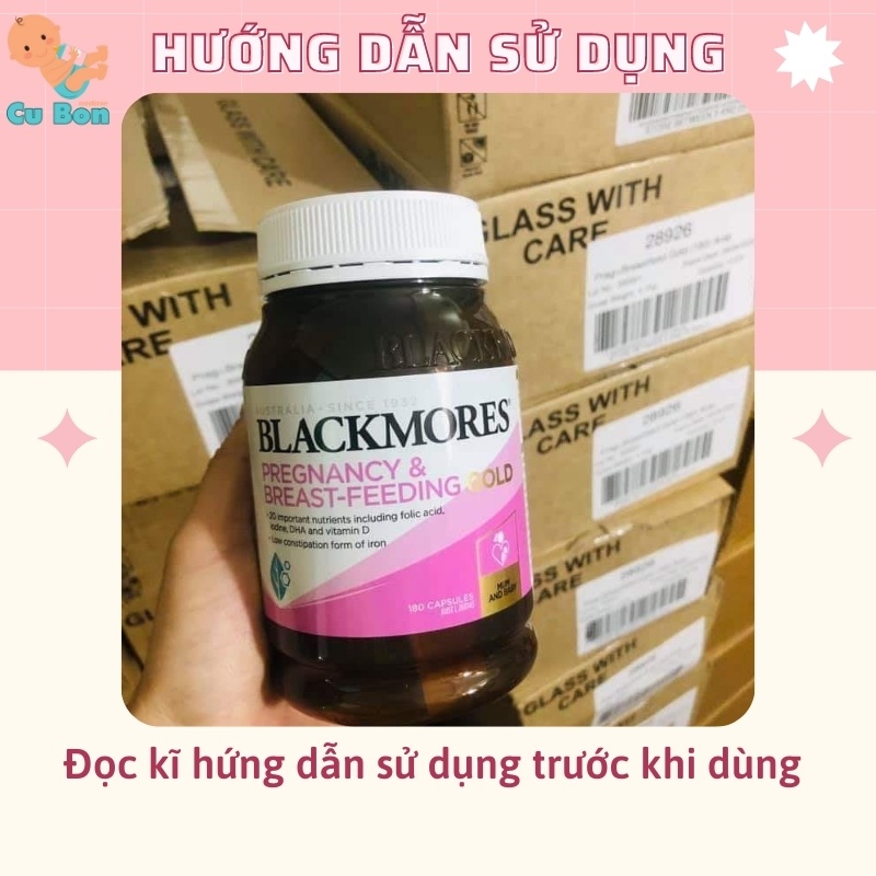 Vitamin Blackmore Pregnancy 180v tổng hợp cho bà bầu cung cấp đầy đủ dưỡng chất cho mẹ bầu trước trong và sau sinh