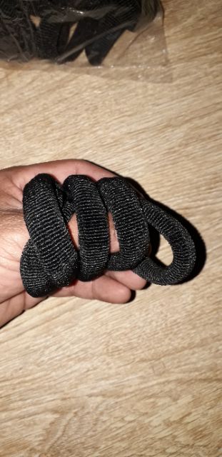 Sét 5 chiếc cột tóc bằng vải màu đen 424