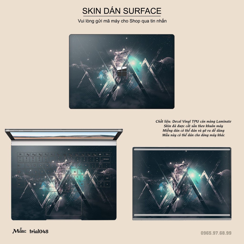 Skin dán Surface in hình Đa giác bộ 8 (inbox mã máy cho Shop)