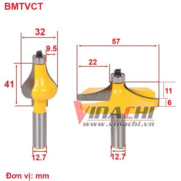 BỘ MŨI SOI TAY VỊN CẦU THANG MUWANG CỐT 12,7MM ( BỘ 2 CÁI )