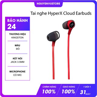 Tai nghe HyperX Cloud Earbuds - Hàng Chính Hãng