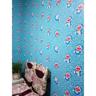 giấy decal dán tường doremon xanh đậm