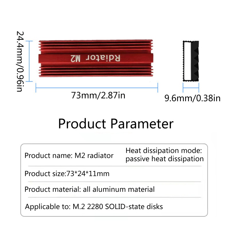 ✿ Bộ Tản Nhiệt Hai Mặt Cho Ổ Cứng SSD M 2 2280
