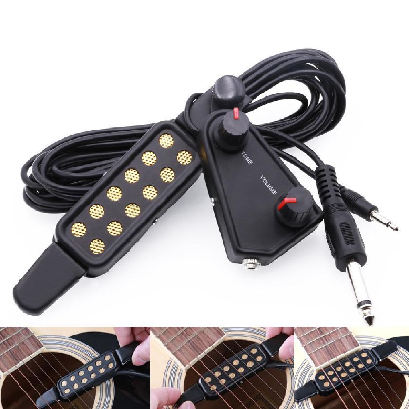 Pickup khuếch đại âm thanh đàn ghi ta cổ điển kèm dây cáp 3m tiện lợi