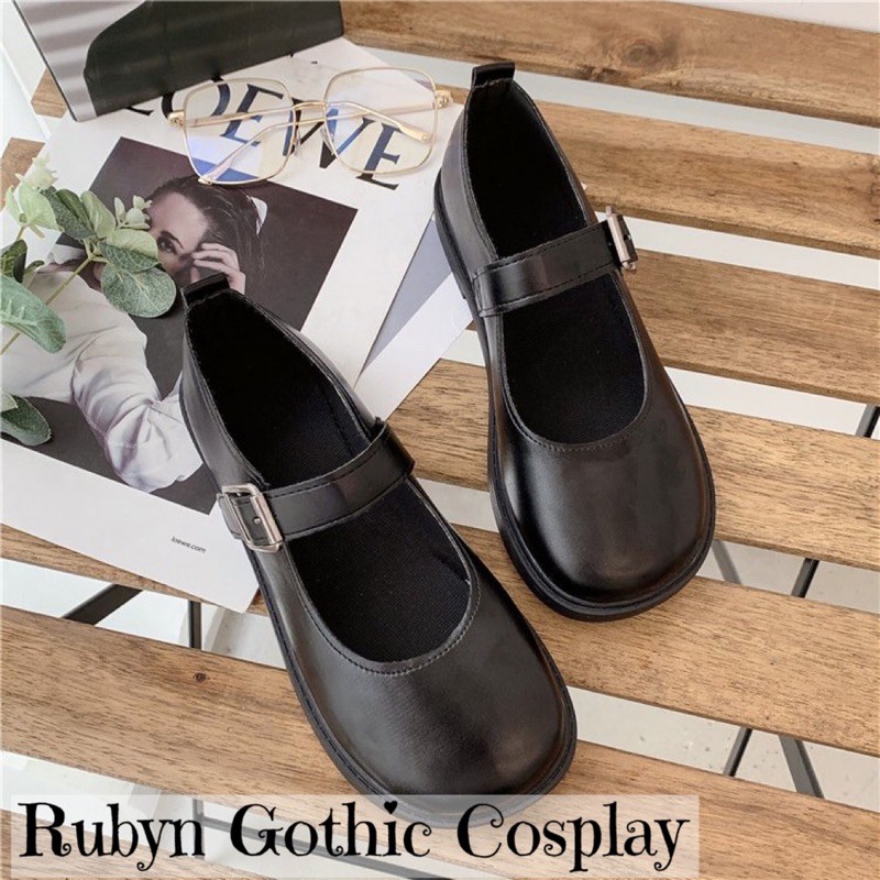 [Sẵn]  Giày Búp Bê Lolita Màu Trơn Đơn Giản Dễ Thương ( Size 35 - 40 )