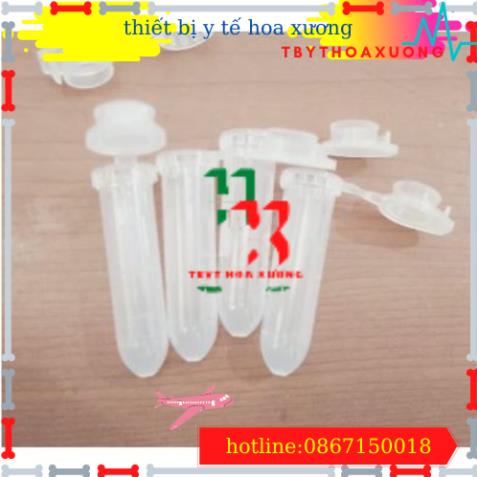 [ Combo 100 ] Ống Lưu Huyết Thanh - Ống Đựng Huyết Thanh - Ống Ly Tâm EPPENDORF 1,5ml Nắp Bật