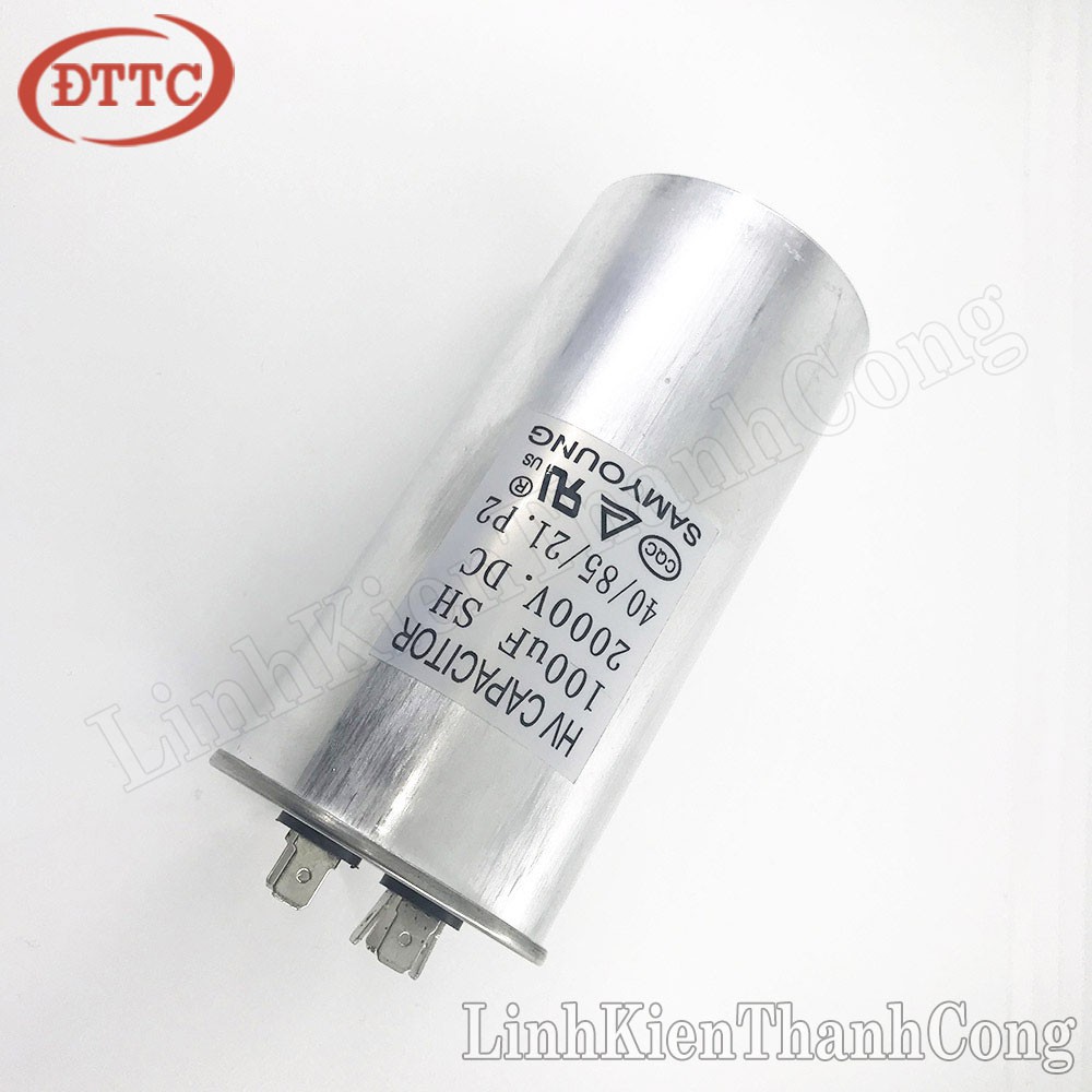 Tụ Dầu 100uF 2000V SAMYOUNG (60x135mm) Chất Lượng Cao