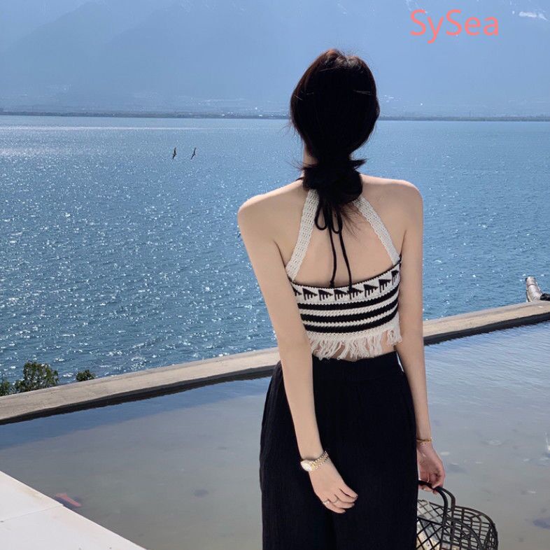 Áo Hai Dây Thêu Họa Tiết Phong Cách Vintage Cho Nữ