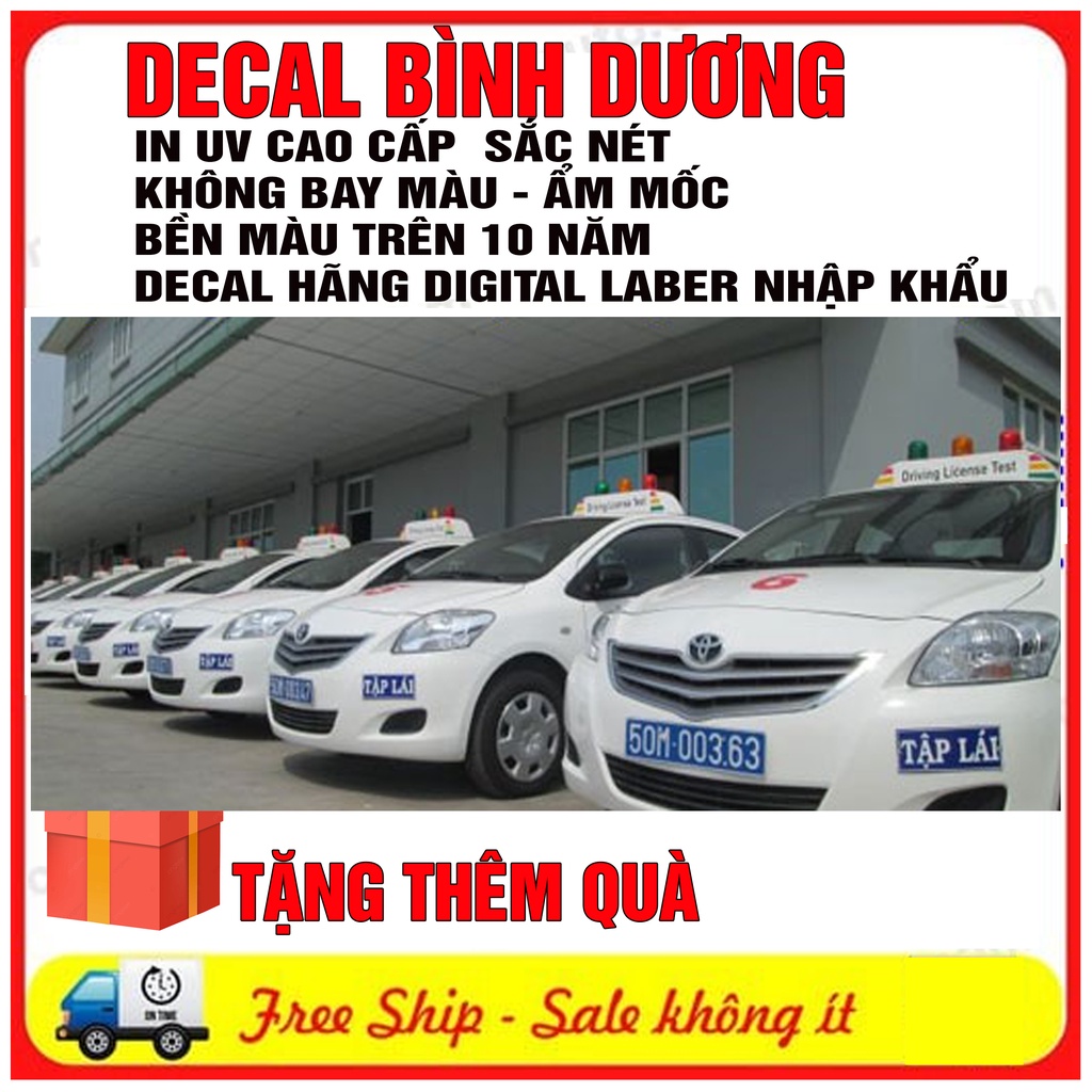 LOGO DECAL STICKER TẤM DÁN CHỮ TẬP LÁI, MỚI LÁI XE, XE TẬP LÁI ĐANG LƯU THÔNG