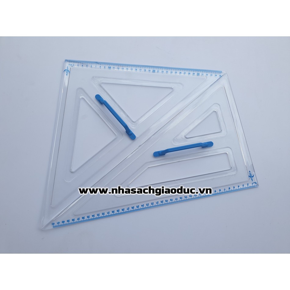 Thước Eke nhựa 60 độ giáo viên - có tay cầm