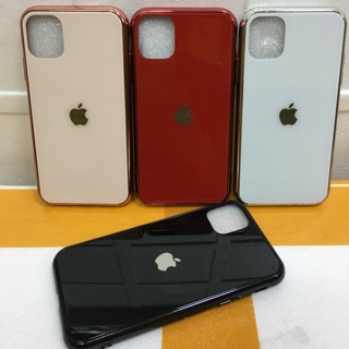 Ốp lưng kính iphone 11 6.1"/ iphone 11 pro 5.8"/iphone 11 pro max 6.5" 2019 mạ viền vàng sanh chảnh