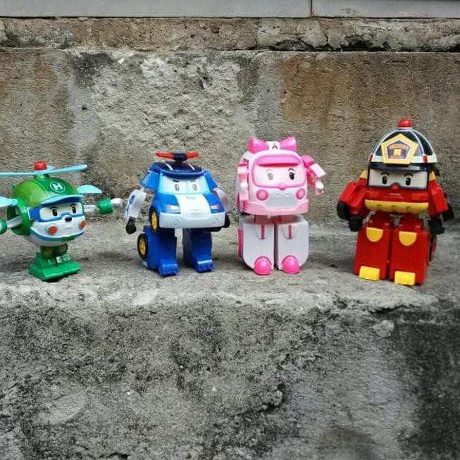 Robocar Poli Mô Hình Đồ Chơi Robot Biến Hình Thành 1 Bộ 4 Nhân Vật Trong Phim Hoạt Hình Robocar Poli