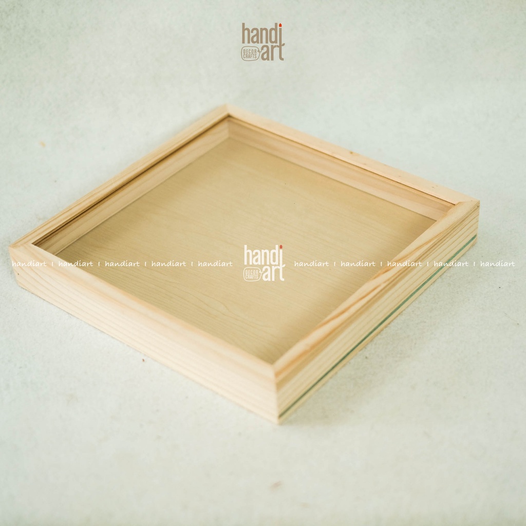 Hộp gỗ trang trí, Khung hộp đèn 3D, tranh hộp 30x30cm
