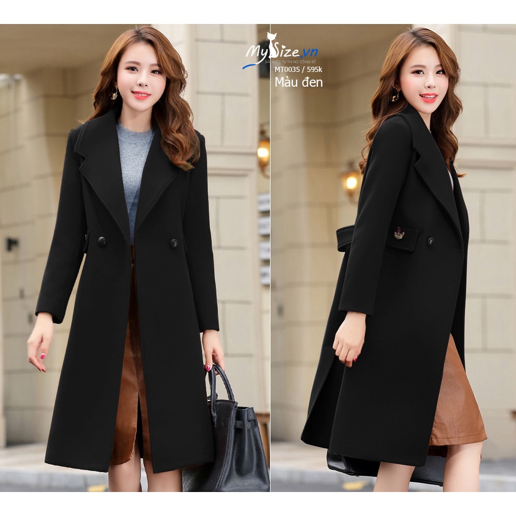 ÁO KHOÁC DẠ MANG TÔ ĐAI SAU MT0035