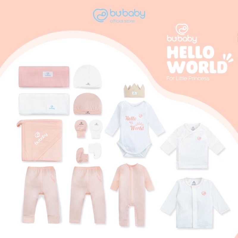 Hộp quà sơ sinh Hello World của Bu Baby