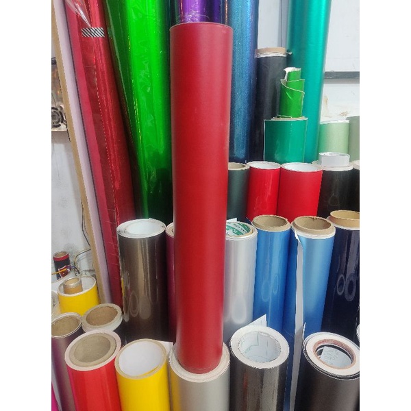 Giấy đỏ đun bóng,nhám dán xe máy oto,decal 3 lớp