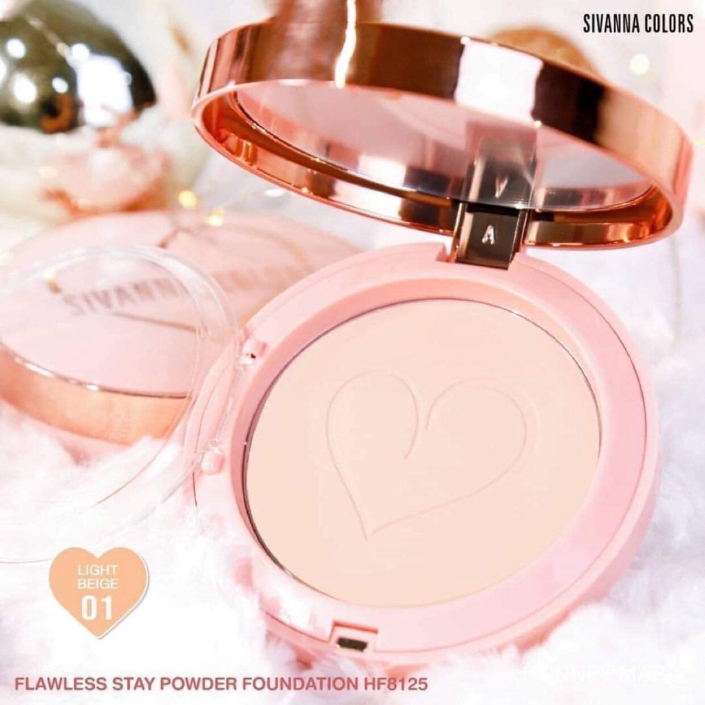 PHẤN PHỦ SIÊU MỊN KẾT HỢP KEM NỀN SIVANNA FLAWLESS STAY POWDER FOUNDATION SIÊU MỊN, CHE PHỦ HOÀN HẢO HF8125 - 11349