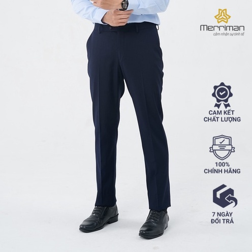 Quần tây nam cao cấp Merriman màu Navy form slimfit mã THMP052