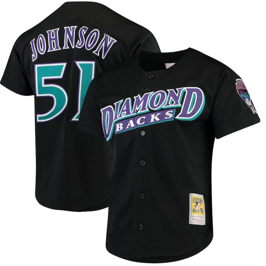 Áo Bóng Chày MLB Diamondbacks Số 51 Johnson Phong Cách Thể Thao Thời Trang Cho Nam Và Nữ