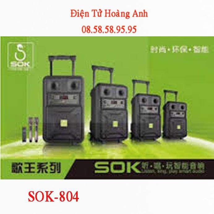 LOA KÉO KARAOKE DI ĐỘNG SOK NE-804 LOA KARAOKE GIA ĐÌNH ÂM THANH CỰC HAY