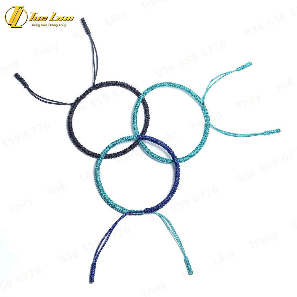 [DIY bracelets] Set 3 vòng tay may mắn Tibets tông xanh dương hợp mệnh - Tuệ Lâm
