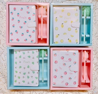 Combo sổ weekly planner + bút cục bông cute