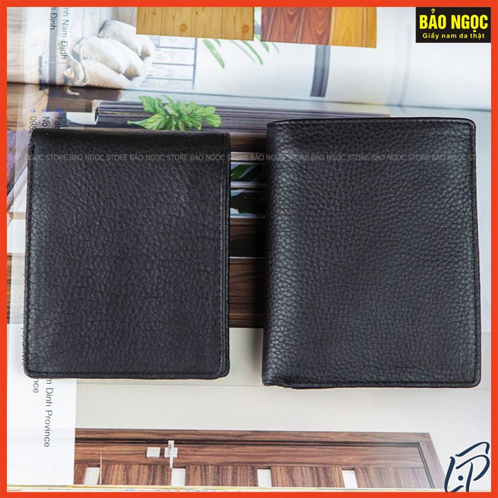 VÍ DA NAM SIÊU BỀN - BÓP NAM DA BÒ THẬT 100% - BẢO HÀNH NỔ DA 12 THÁNG - MÃ V15