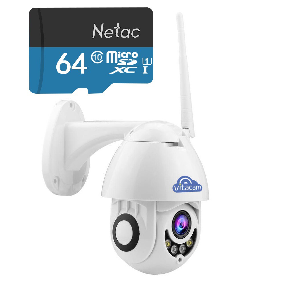 [TẶNG THẺ NHỚ 64G] Camera ngoài trời Vitacam DZ1080S PRO xoay 350 độ, đàm thoại , chống lóa ,chống nước chuẩn IP68