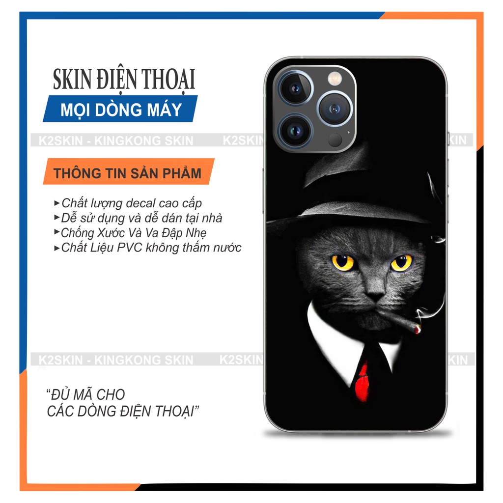 Miếng dán Skin cho Android và Iphone 6/7/8/x/xs/11/12pro/13promax/13/13pro ( Mã skin 008)
