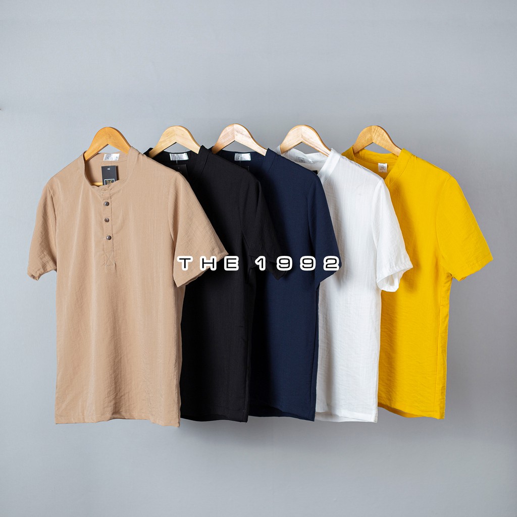 Đồ bộ nam đũi THE 1992 Bộ đũi nam cổ tàu cao cấp | BigBuy360 - bigbuy360.vn