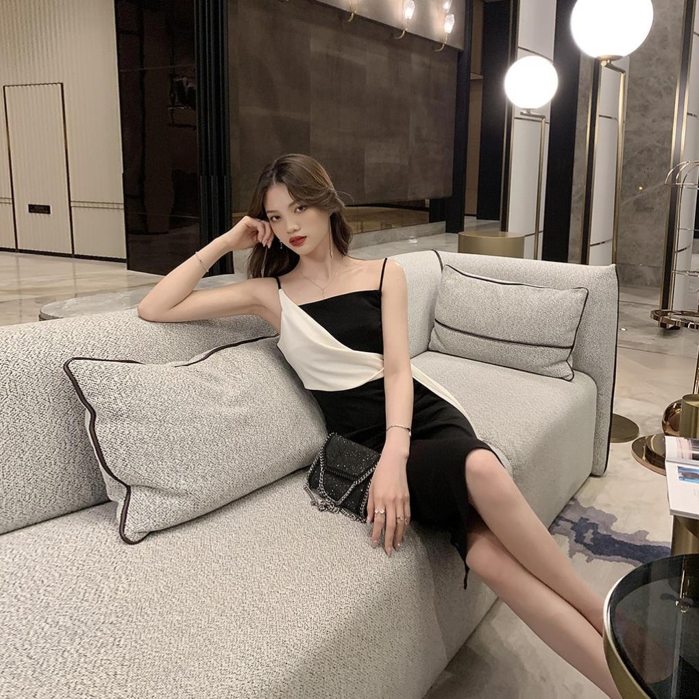 Váy đi chơi cách điệu trắng đen cho những cô nàng sành điệu V67 - Heccinewfashion