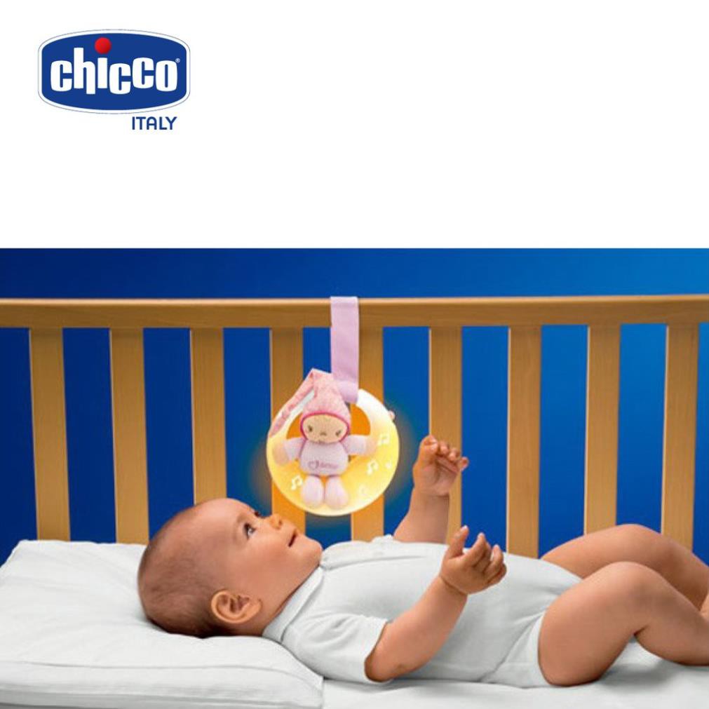 Đèn phát nhạc mặt trăng hồng Chicco