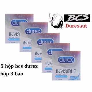 Combo 5 Hộp BCS SIÊU MỎNG Durex Invisible - Hộp 3 cái
