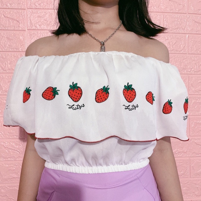 Áo bệt vai dâu tây 🍓🍓🍓 | BigBuy360 - bigbuy360.vn