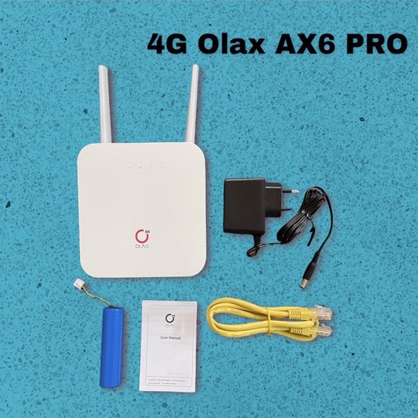 Bộ phát Wifi 4G Olax AX6 Pro Pin dự phòng 4000mAh. Tốc độ 300Mbps truy cập 32 User | BigBuy360 - bigbuy360.vn