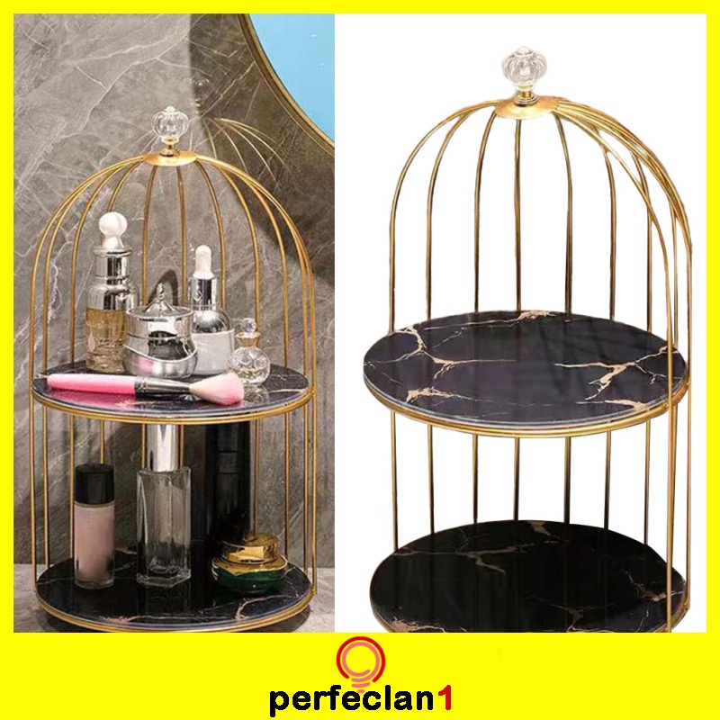 Giá đựng mỹ phẩm/nước hoa bằng kim loại nhỏ gọn hiện đại cho nhà bếp/phòng tắm