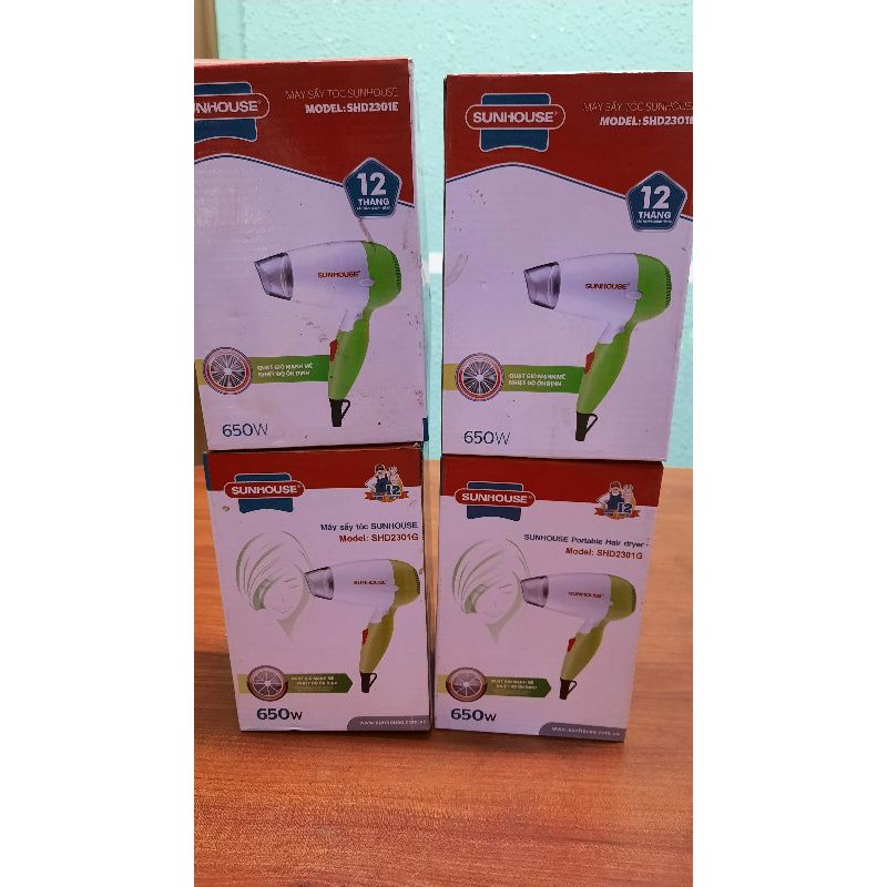 Máy sấy tóc gấp gọn shd 2301 2305 Sunhouse công suất 650W  / hàng chính hãng ledhalinh