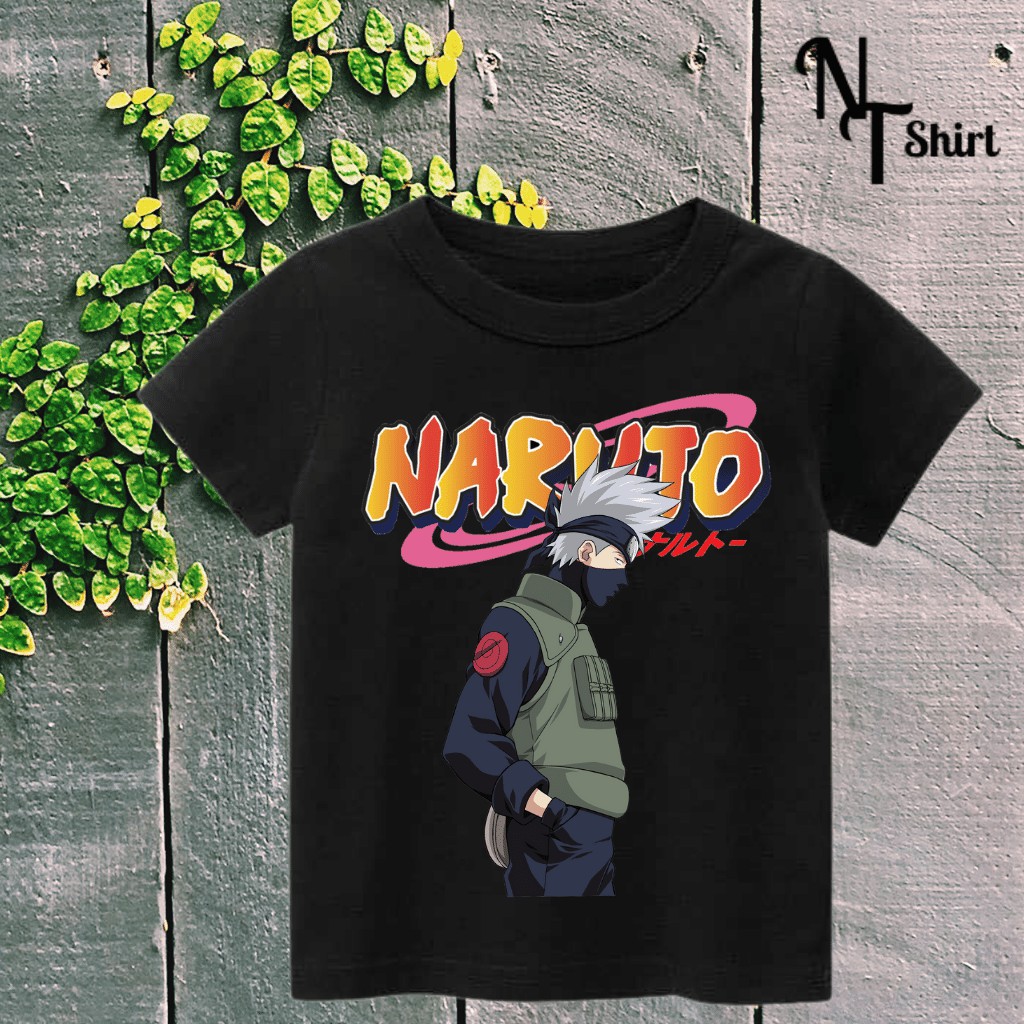 Áo thun bé trai in hình Uchiha itachi, Naruto, Kakashi, Áo cotton xịn mặc mát thoải mái 09