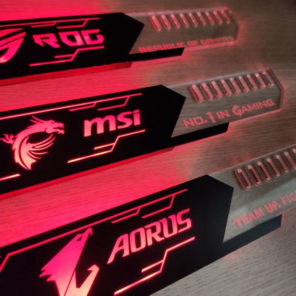 ▶️  Đỡ chống xệ card màn hình logo Aorus Led RGB đồng bộ Hub giá tốt Controller giá tốt