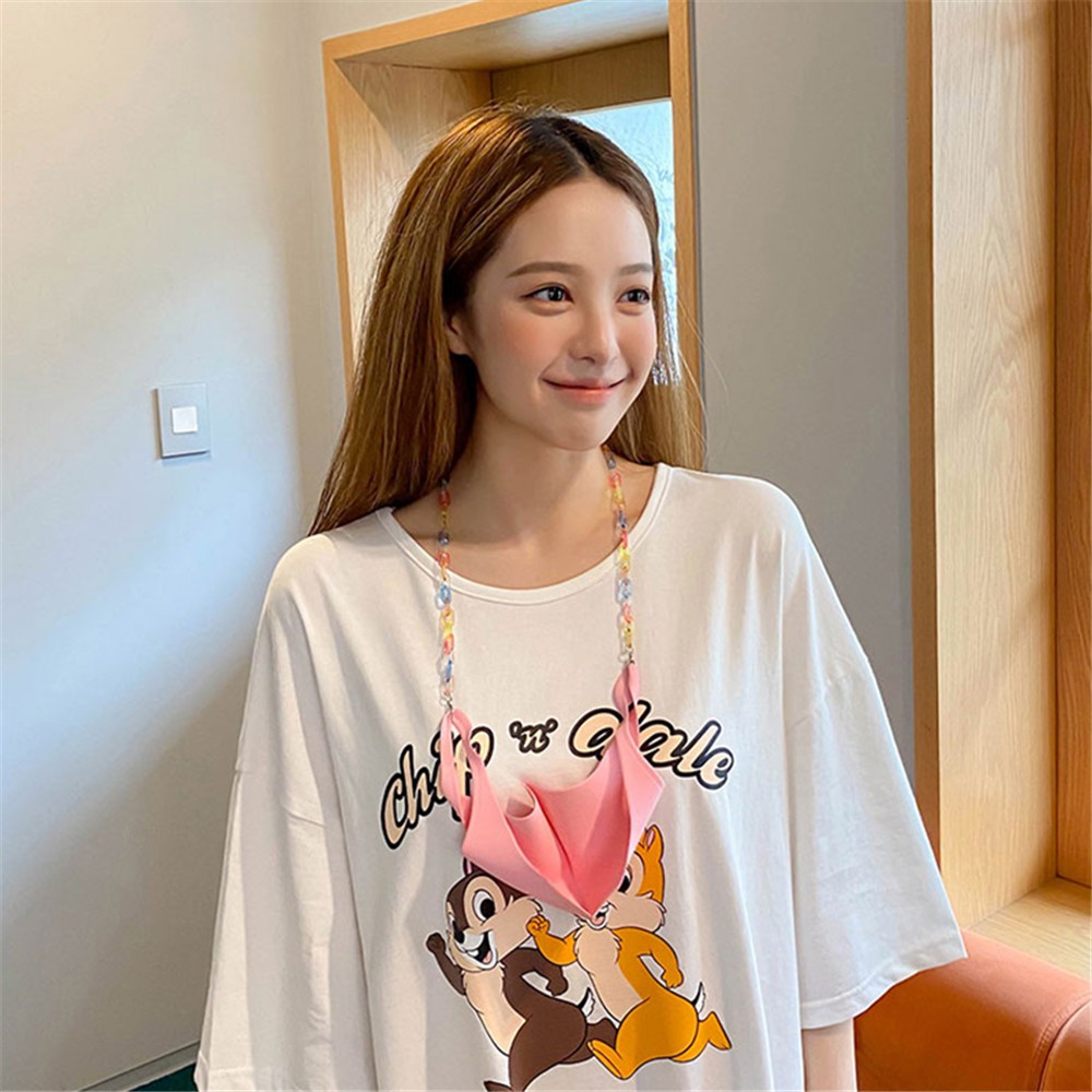 Dây đeo hỗ trợ giữ khẩu trang trên cổ nhiều màu sắc